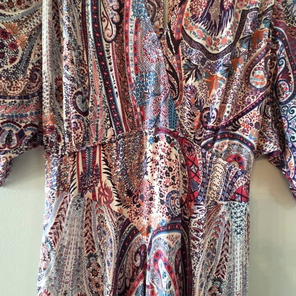 Ba&Sh Rose Boho Casual Hippie Maxi Dress With Paisley Print Bee Size Small - Picture 10 of 16